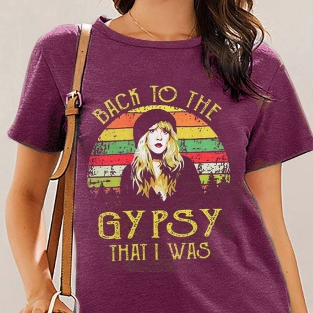Stevie Nicks Women's Graphic Tee Purple